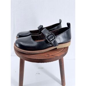 b.o.c. Born Concept Lara Mary Jane Buckle Flats Black 7.5 M Dark Academia Retro